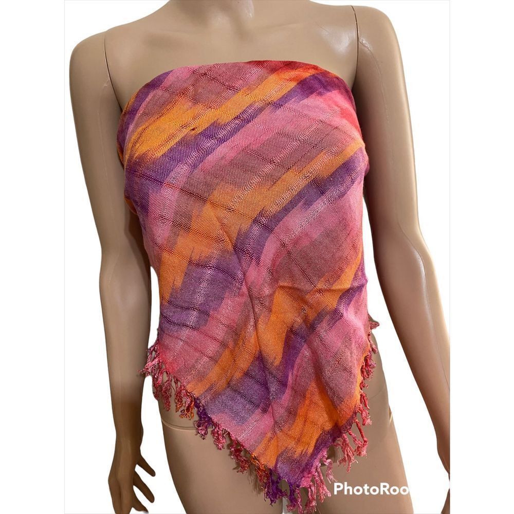 Western Look Loose Weave Fringed Scarf